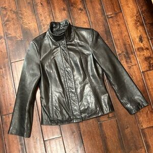Calvin Klein - Women’s Black Leather Jacket - Buttery Soft Leather